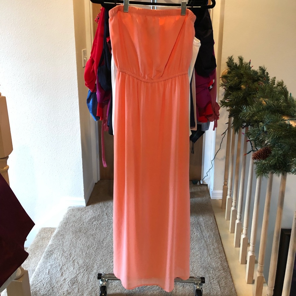 Peach/coral maxi dress